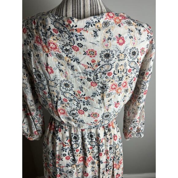 Coco Jaimeson SZ Medium Maxi Floral print w-lace Cottage Core - Picture 8 of 11